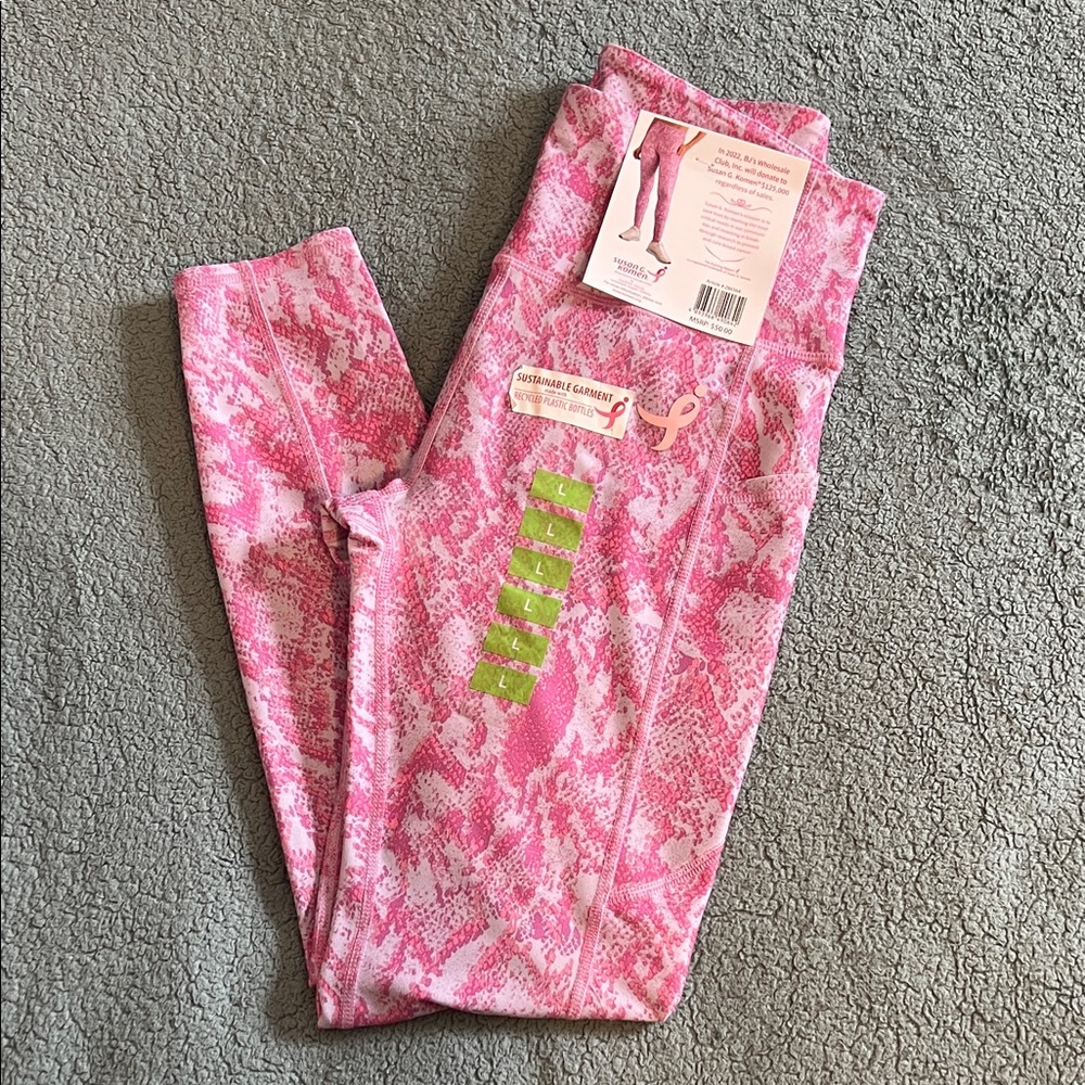 Pink Snake Print Leggings
